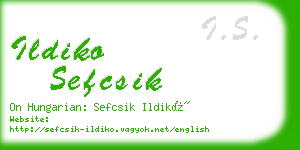 ildiko sefcsik business card